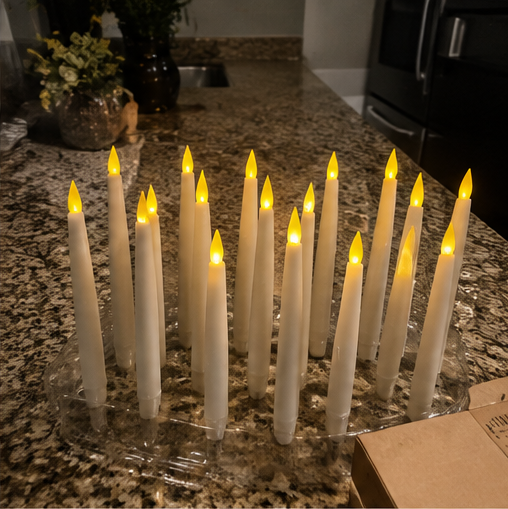 A group of floating candles